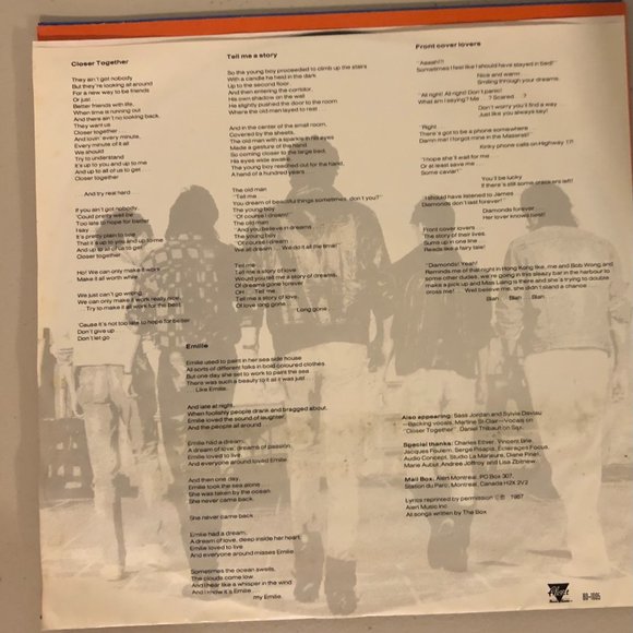 The Box Closer Together New Wave Vinyl Record 1987 - Picture 4 of 6